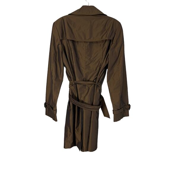 Talbots Size Small Vintage Trench Bronze Brown Coat Belted - Picture 6 of 10